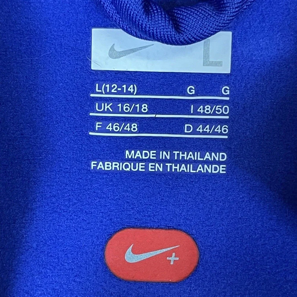 Nike Fit Womens L Hoodie Sweatshirt Blue 1/4 Zip Stretch‎